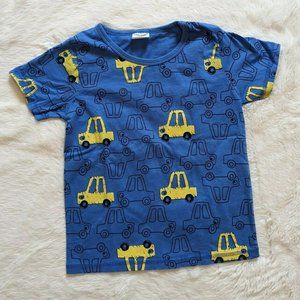 Funny Game Yellow Cars on Blue T-shirt 6T